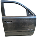 My Store OEM 2019 Chevy Tahoe Premier right side front door shell in dark grey with chrome trim and Tahoe emblem