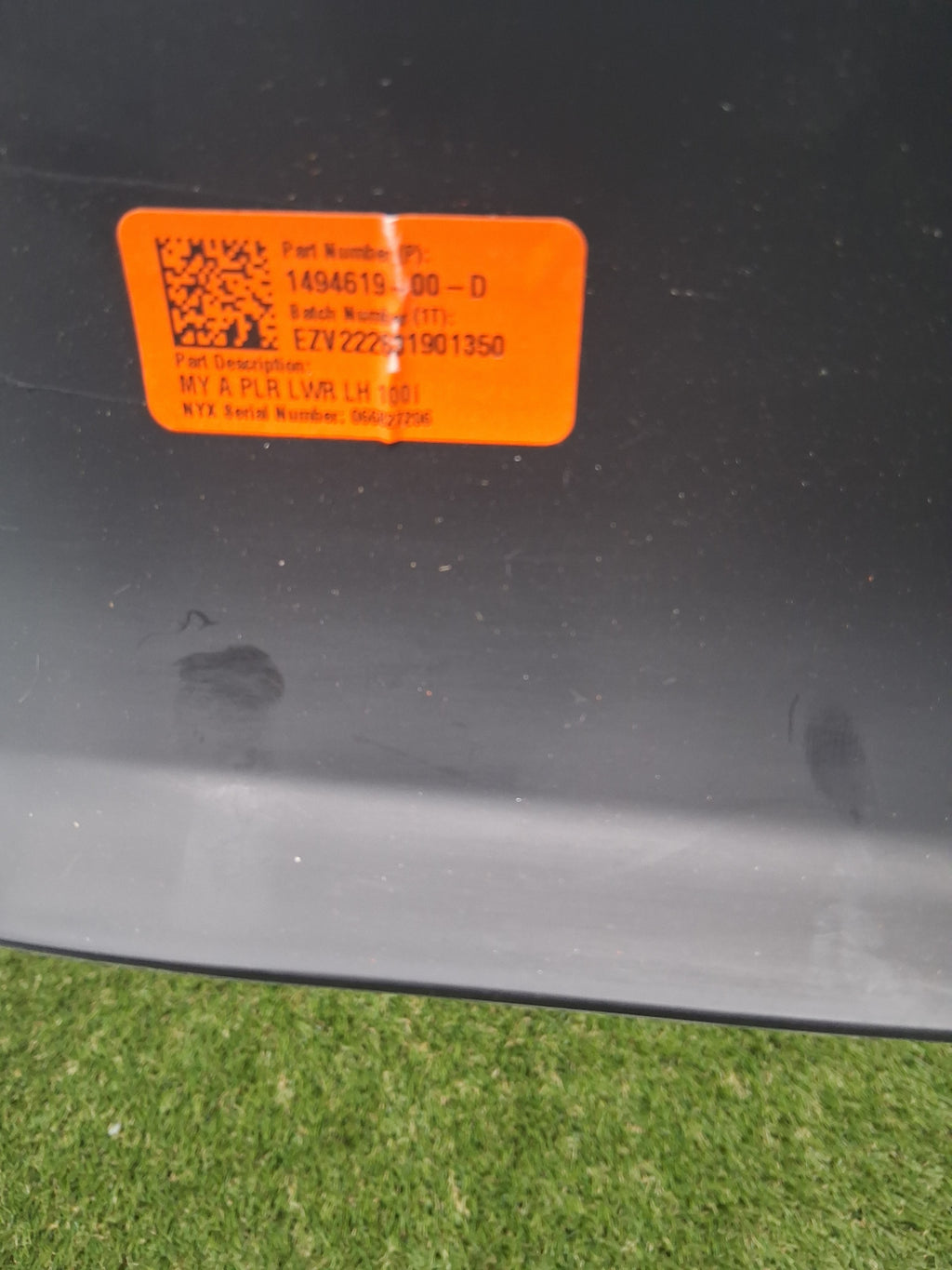 OEM 1494619-00-D 2022 Tesla Model Y Left Front Door Sill Scuff Plate