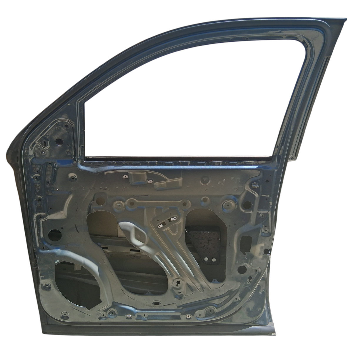 My Store OEM 2019 Chevy Tahoe Premier front right door shell in dark grey metal, shown from the interior side.