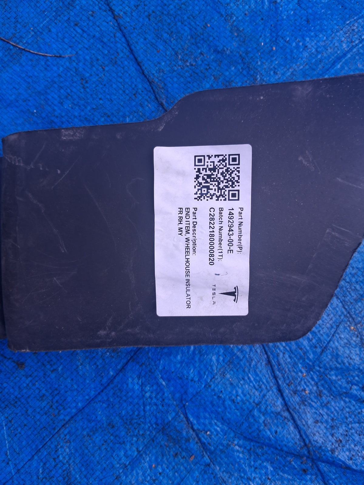 OEM 1492943-00-E 2022 Tesla Model Y Wheelhouse Insulator RH FR