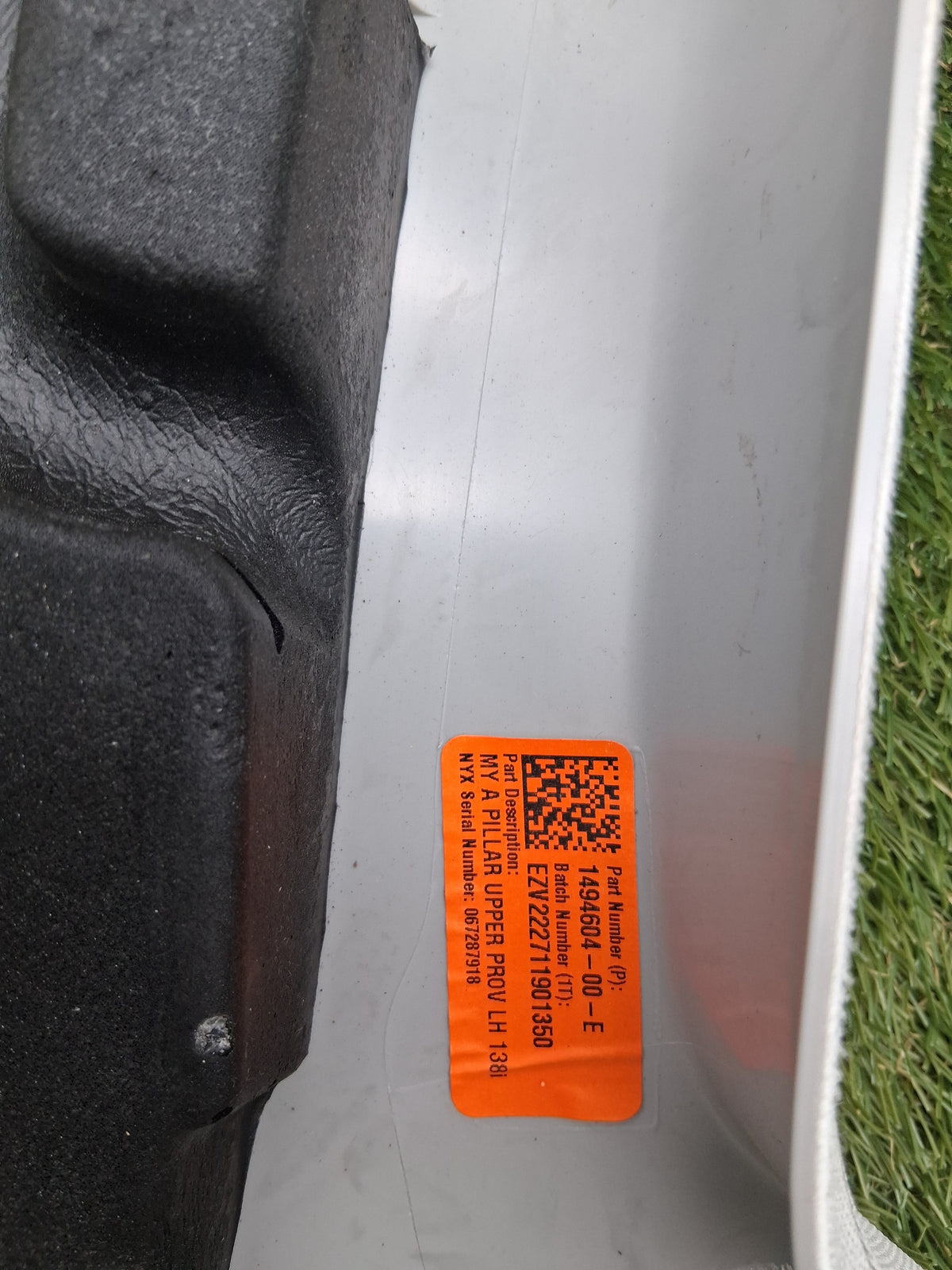 OEM 1494604-00-E 2022 Tesla Model Y Left A-Pillar Trim Cover